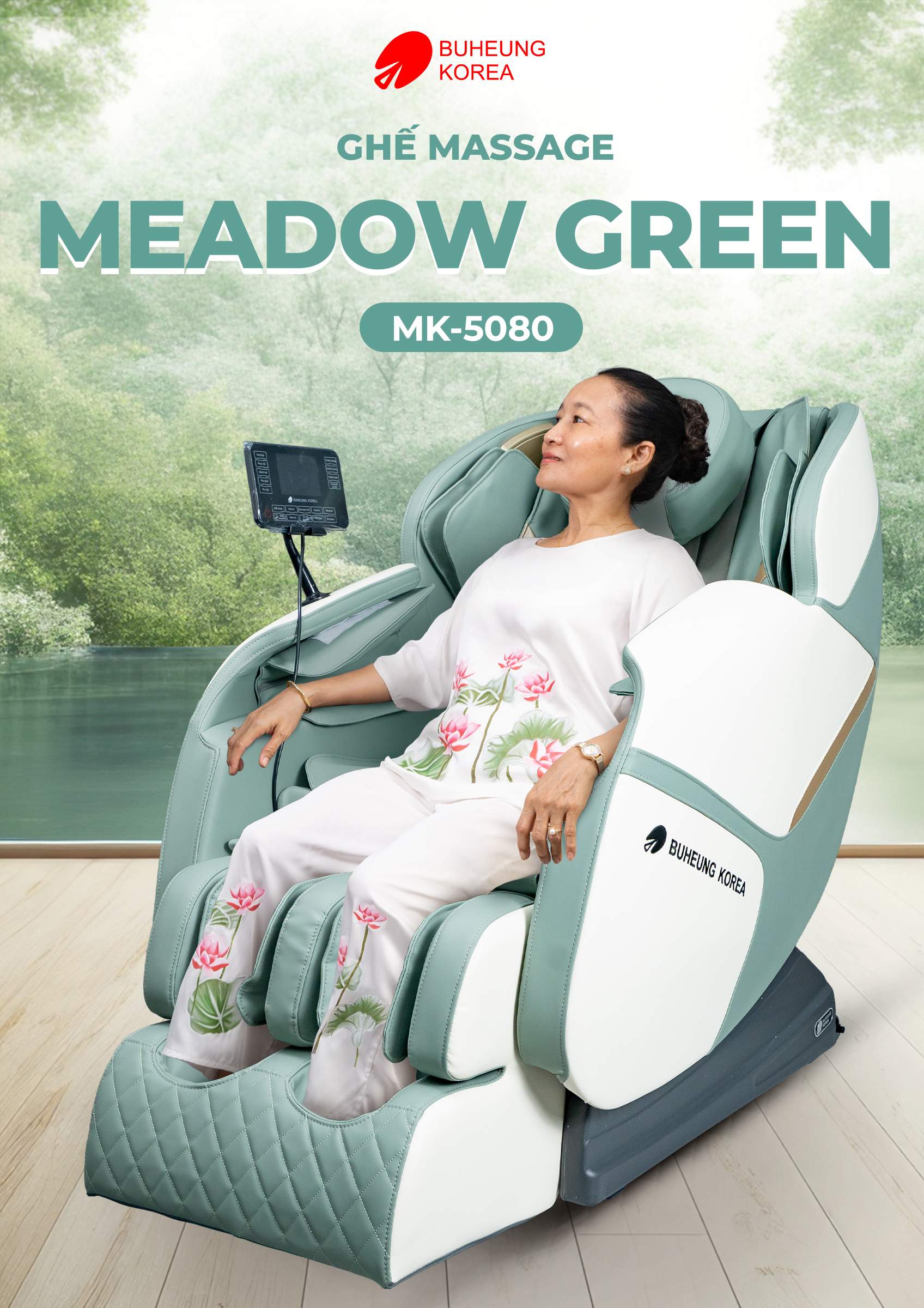 Ghế Massage Buheung Meadow Green MK-5080 16