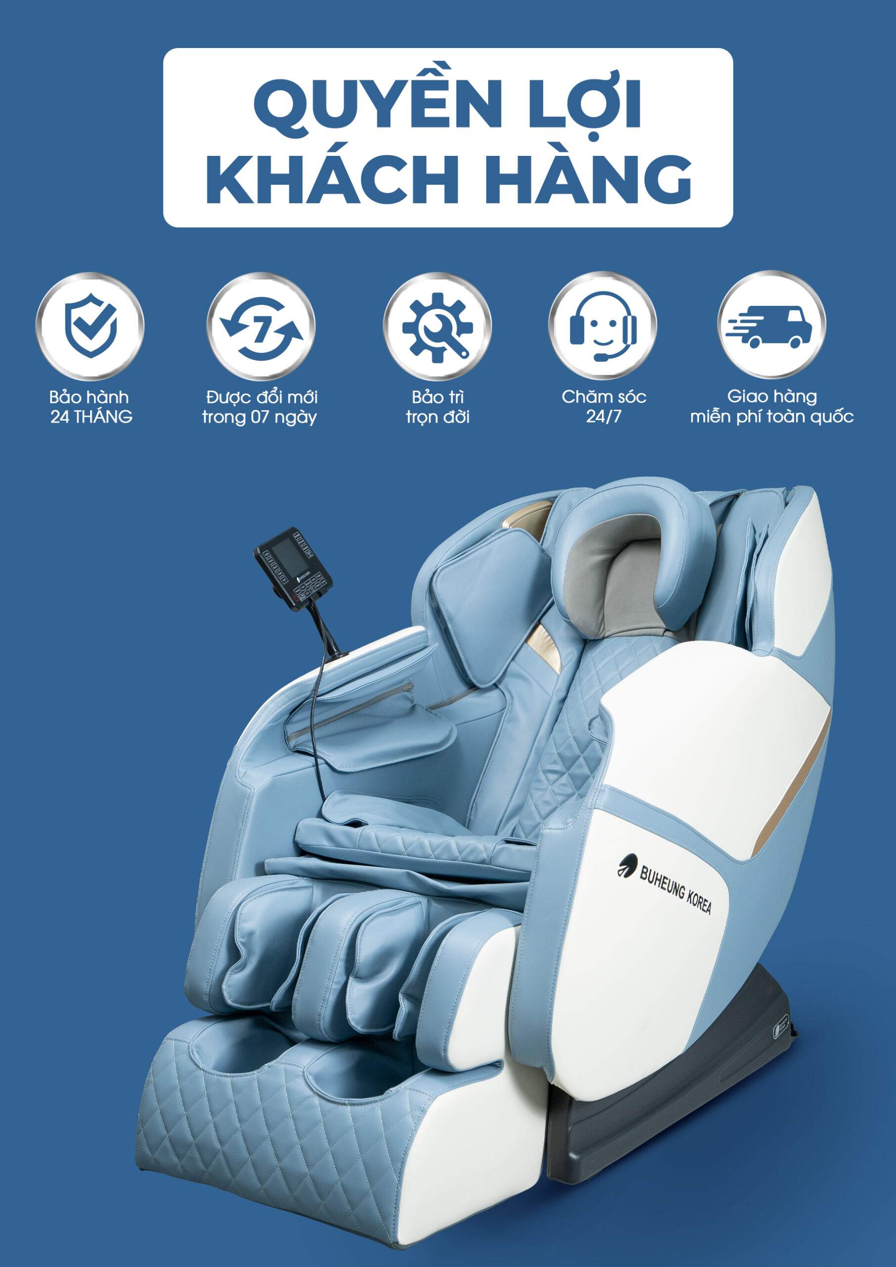 Ghế Massage Buheung Coastal Blue MK-5070 26