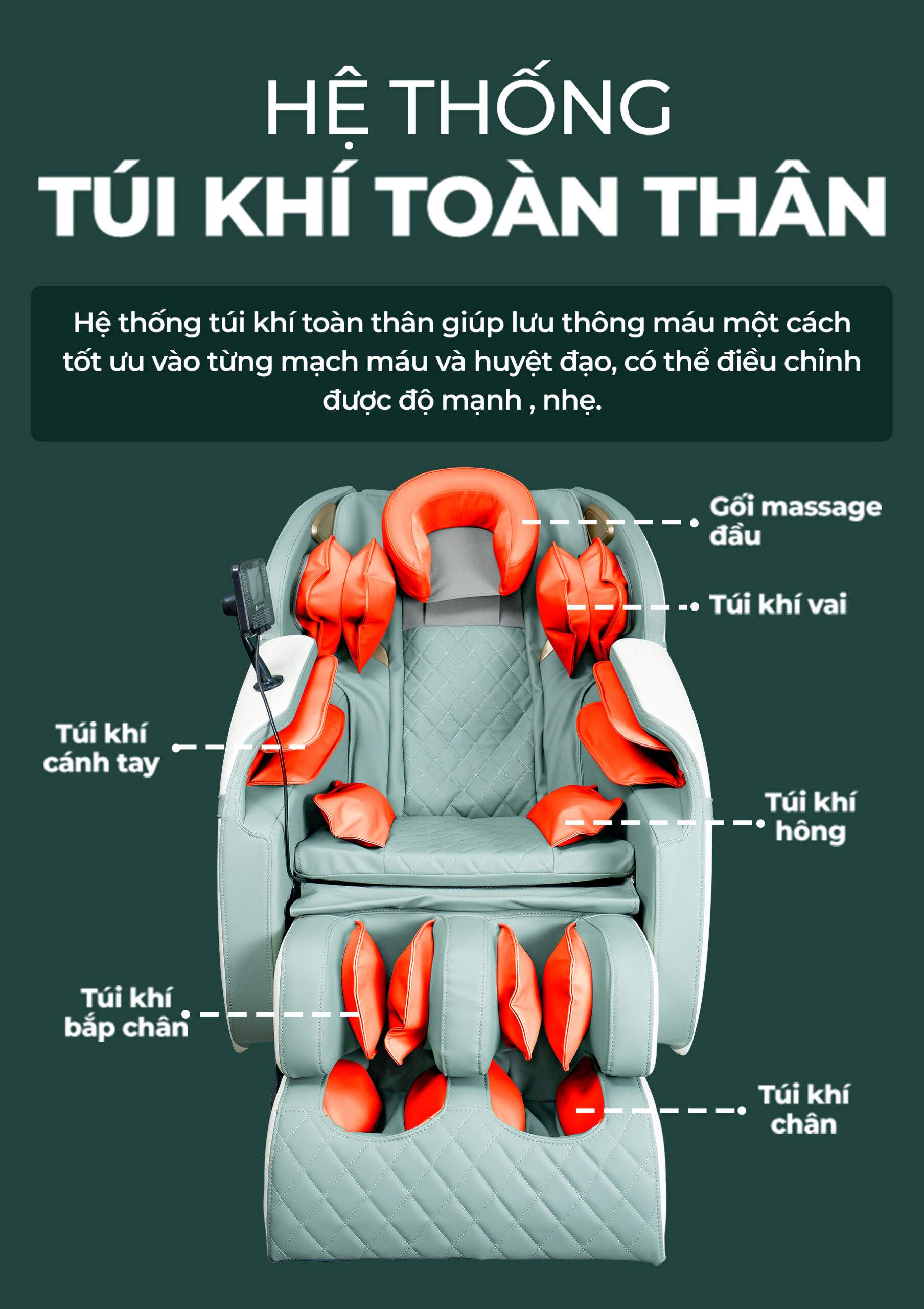 Ghế Massage Buheung Meadow Green MK-5080 21