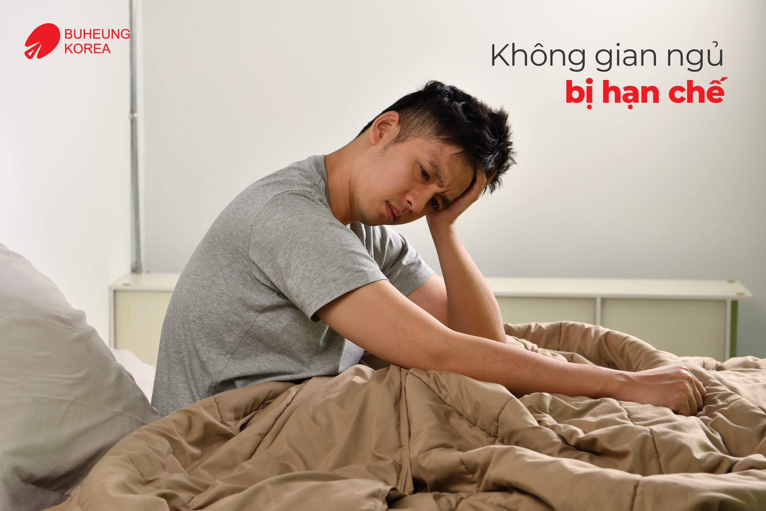 Cách Trị Mất Ngủ Cho Người Trẻ Bị Áp Lực Quá Độ 2 Không gian ngủ bị hạn chế