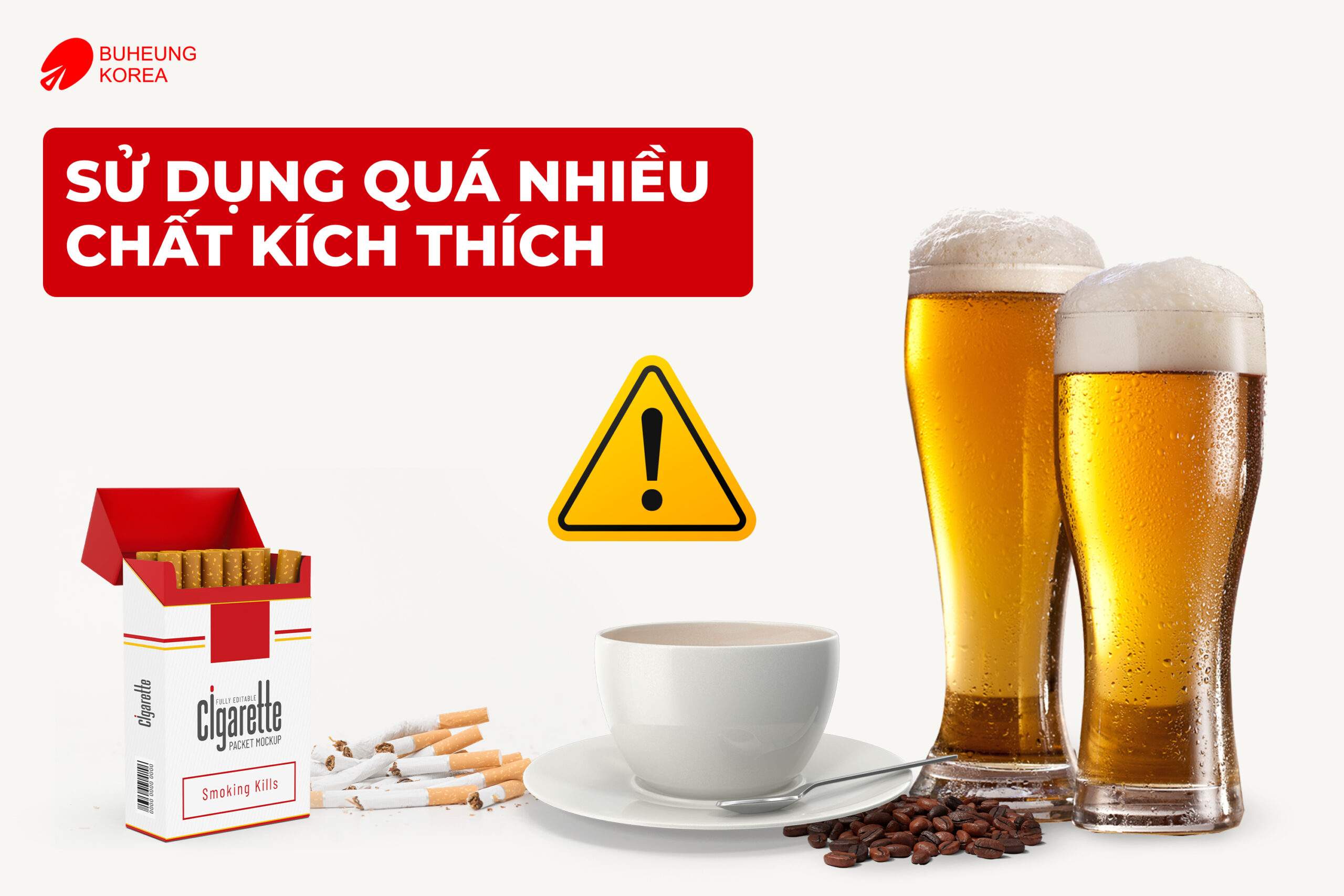 sử dụng quá nhiều chất kích thích 