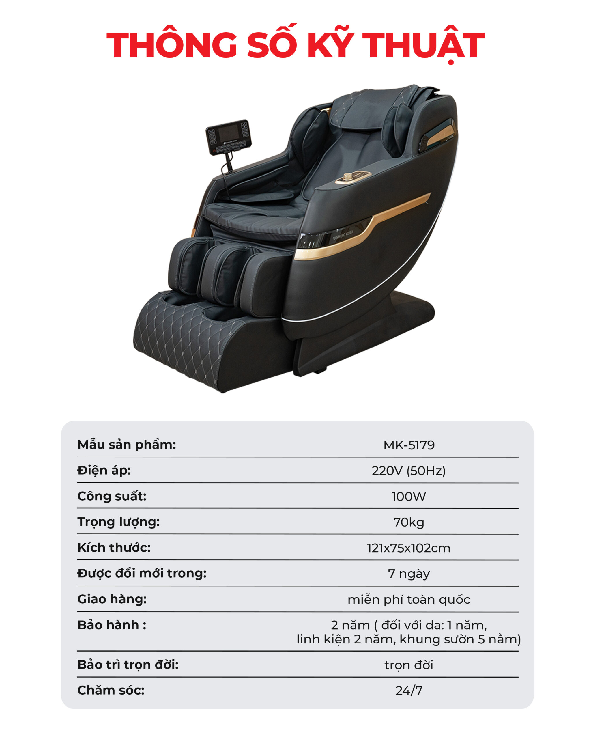 Ghế Massage Buheung MK-5179 25