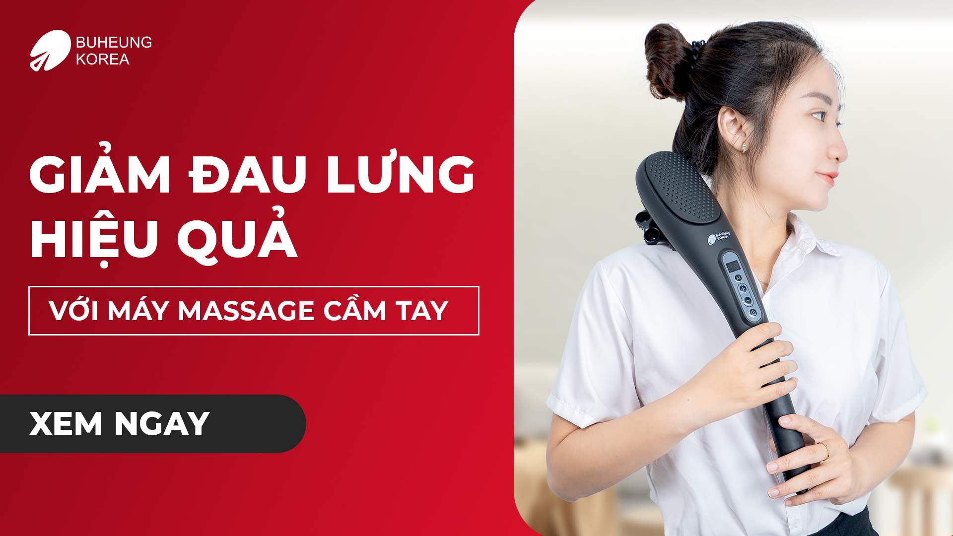 Giảm đau lưng hiệu quả với máy massage cầm tay 