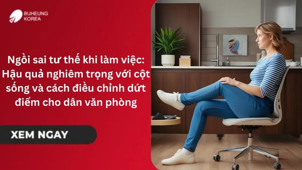 Ngồi sai tư thế khi làm việc