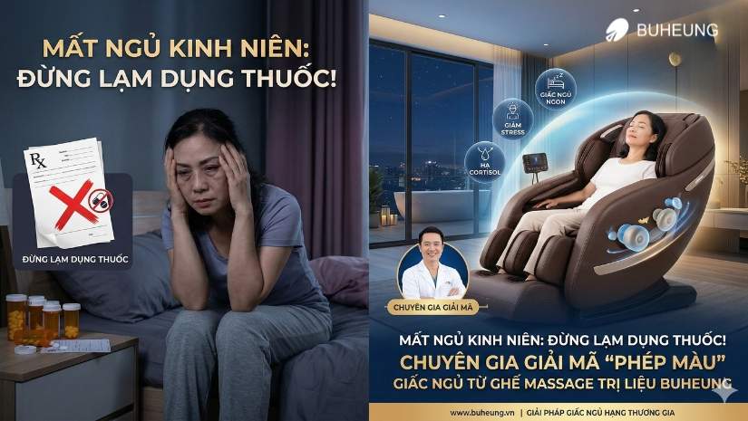 Mất Ngủ Kinh Niên : Đừng Lạm Dụng Thuốc! Chuyên Gia Giải Mã "Phép Màu" Giấc Ngủ Từ Ghế Massage Trị Liệu Buheung 1