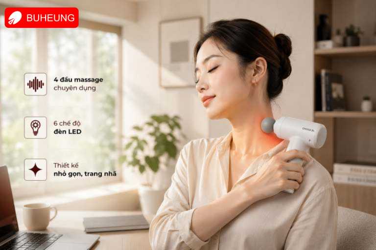 Súng massage cầm tay Buheung: Bí quyết giảm đau mỏi cơ nhanh 2 Súng massage cầm tay Buheung: Bí quyết giảm đau mỏi cơ nhanh 2
