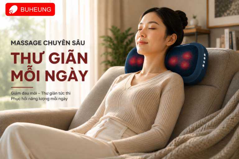 Gối massage đầu Buheung: Giải pháp giảm đau đầu và mất ngủ 3