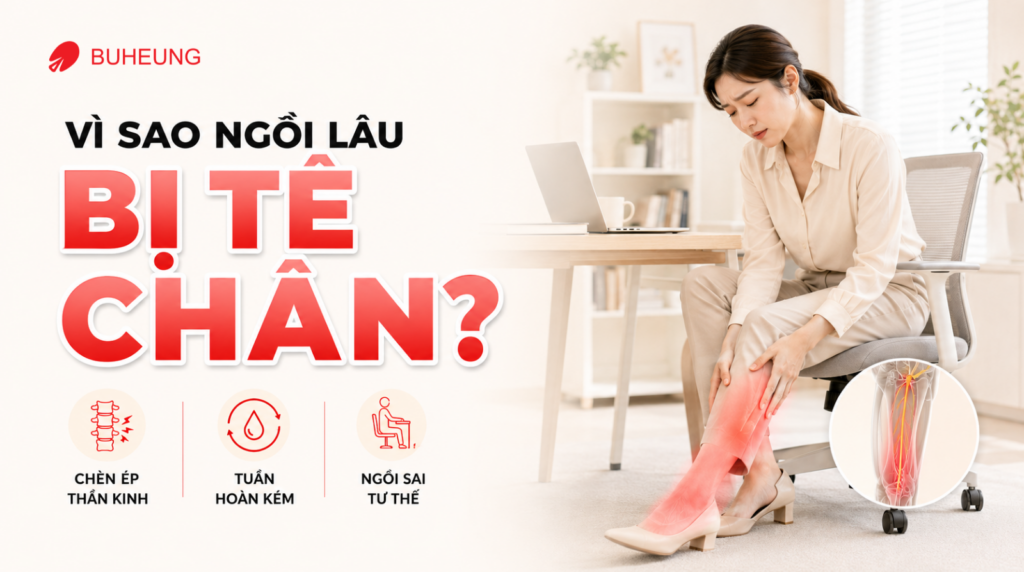 vì sao ngồi lâu bị tê chân