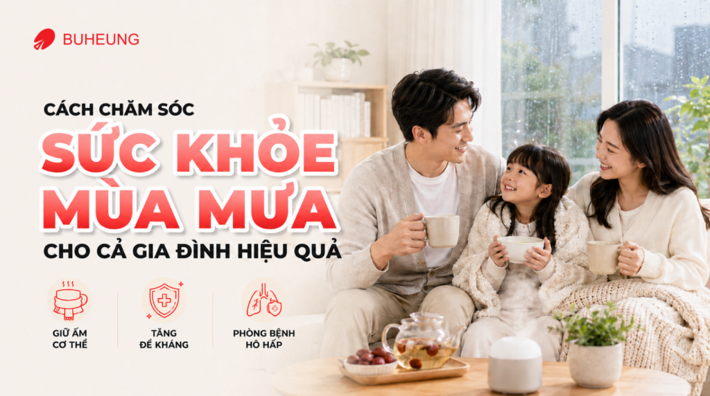 chăm sóc sức khỏe cho cả gia đình vào mùa mưa