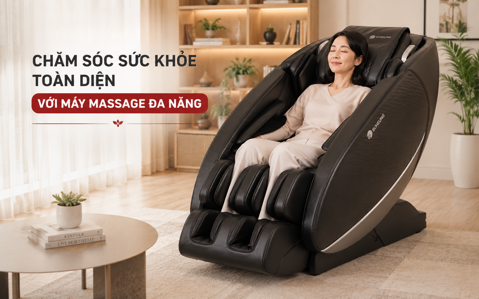 Bí Quyết Thư Giãn Toàn Diện & Phục Hồi Sức Khỏe Tối Ưu Tại Nhà Với Máy Massage Đa Năng