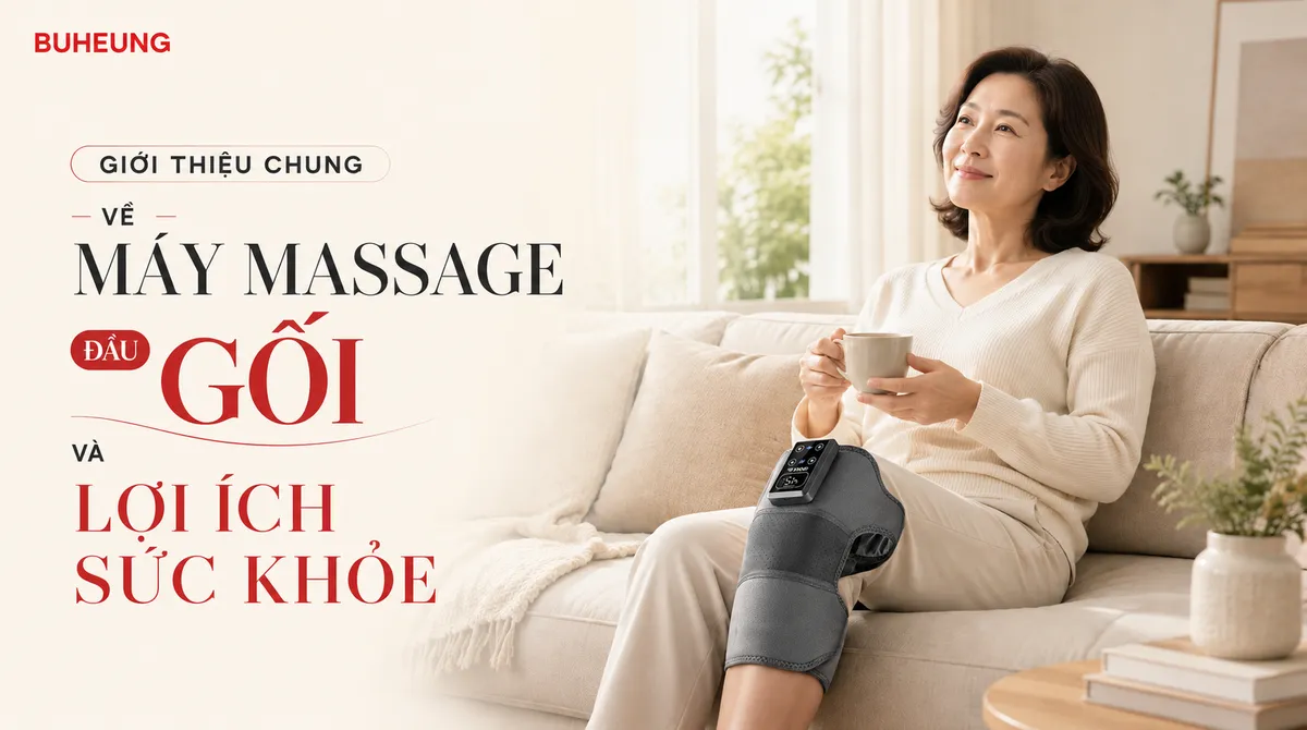 Hình ảnh tổng quan về máy massage đầu gối Choice Dr. DC-004 đang được sử dụng đúng cách trên đầu gối, giúp giảm đau nhức và thư giãn, mang lại lợi ích sức khỏe rõ rệt tại nhà.
