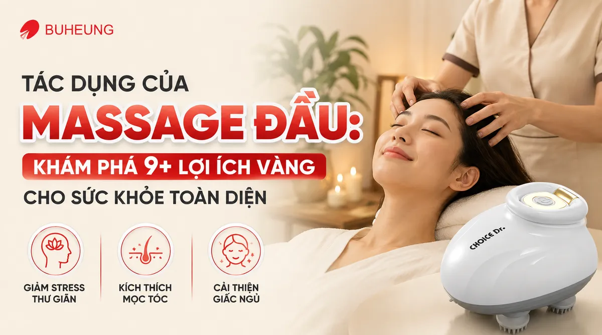 Tác Dụng Của Massage Đầu: Khám Phá 9+ Lợi Ích Vàng Cho Sức Khỏe Toàn Diện 1 Hình ảnh một người đang được massage đầu nhẹ nhàng tại spa hoặc tự massage đầu, thể hiện tác dụng thư giãn của massage đầu.