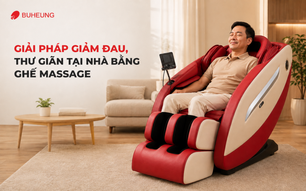 Giải Pháp Giảm Đau, Thư Giãn Tại Nhà Bằng Máy Massage Lưng 2 máy massage