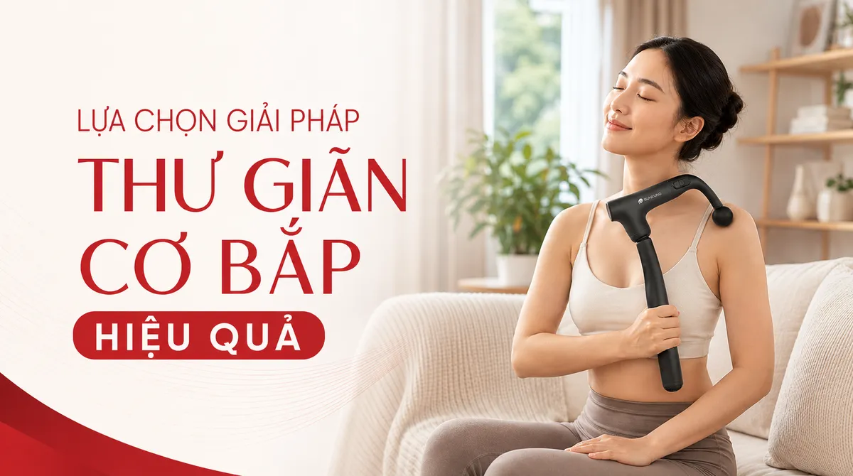 Người dùng thư giãn với gậy massage cầm tay Buheung LUX-530 trong không gian yên tĩnh