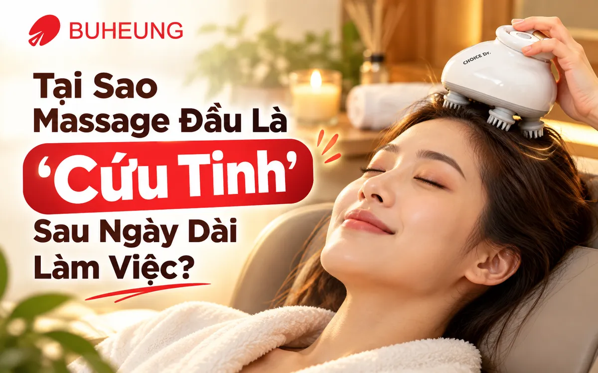 Massage Đầu Sau Một Ngày Làm Việc: Bí Quyết Đánh Bay Mệt Mỏi, Hồi Sinh Năng Lượng Tức Thì 2 Một người đang được massage đầu trong không gian spa thư giãn, khuôn mặt biểu lộ sự nhẹ nhõm và sảng khoái, trải nghiệm lợi ích giảm căng thẳng sau ngày dài làm việc.